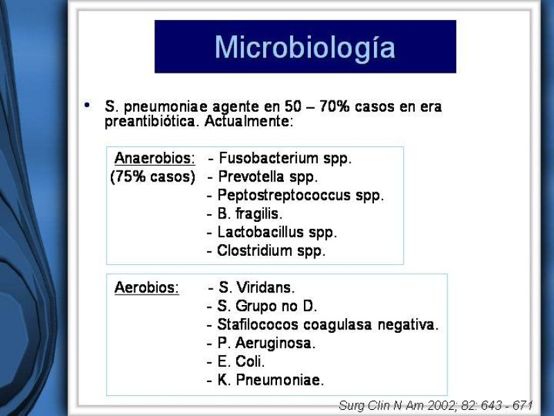 Diapositiva 6 de Empiema Pleural