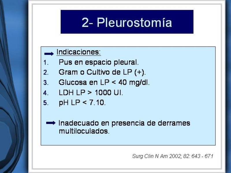 Diapositiva 19 de Empiema Pleural