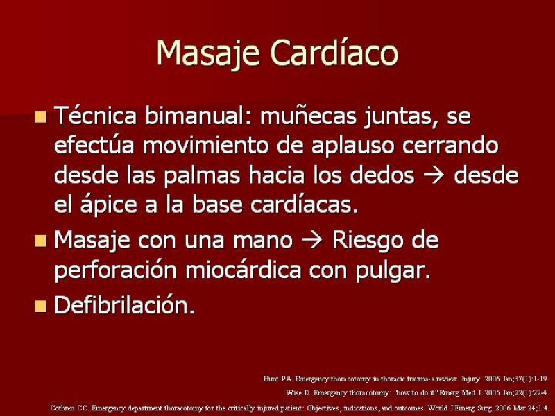 Diapositiva 23 de Toracotomía de Urgencia