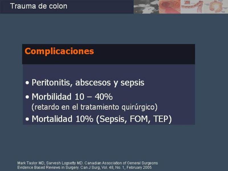 Diapositiva 19 de Trauma de Colon