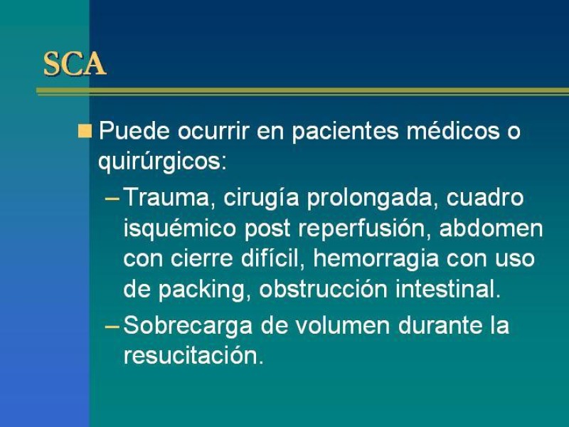Diapositiva 11 de Sindrome Compartimental Abdominal