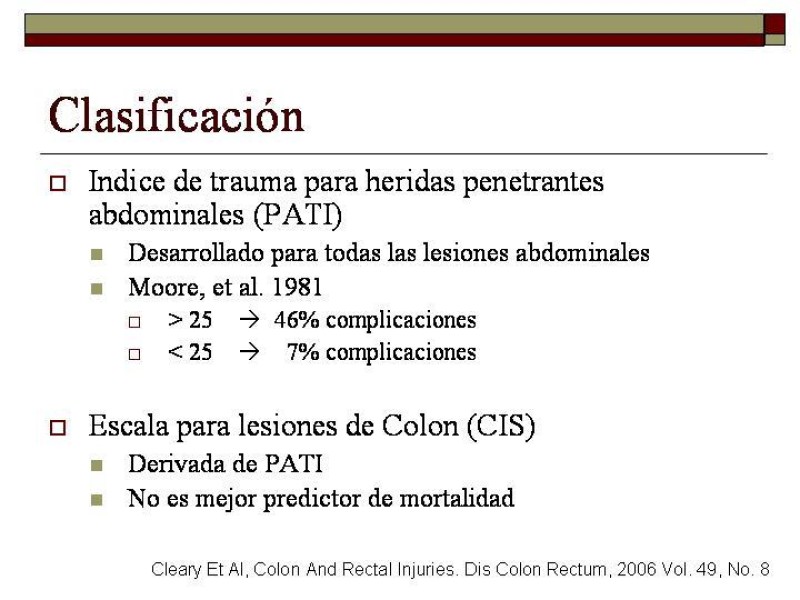 Diapositiva 8 de Trauma de Colon