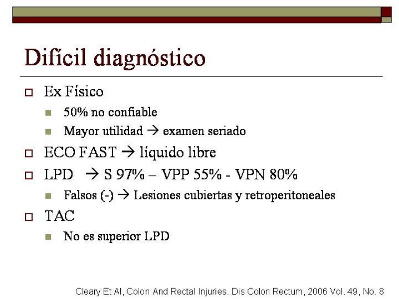 Diapositiva 21 de Trauma de Colon