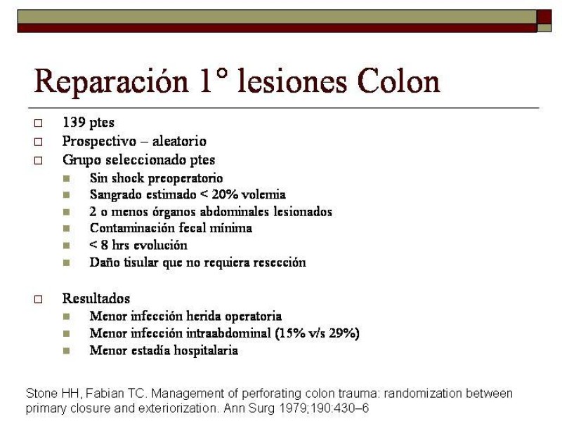 Diapositiva 6 de Trauma de Colon