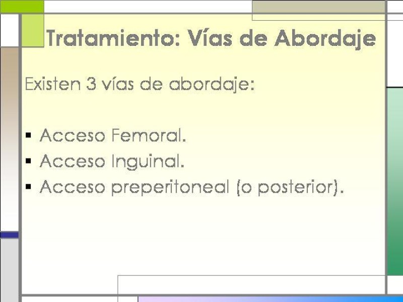 Diapositiva 5 de Tratamiento de la Hernia Femoral