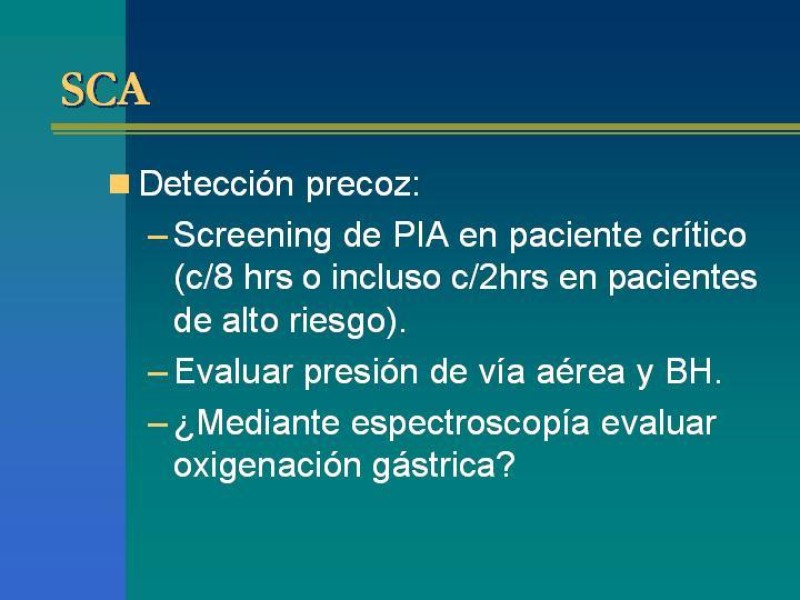 Diapositiva 12 de Sindrome Compartimental Abdominal