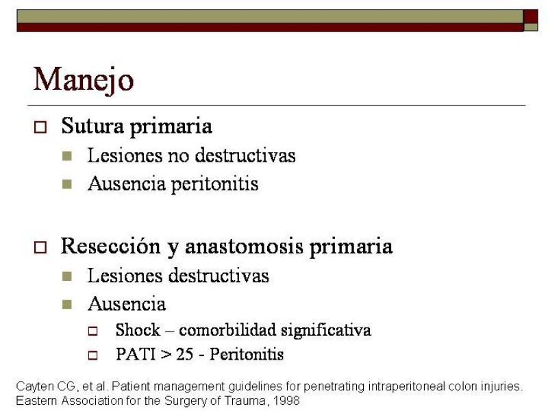Diapositiva 12 de Trauma de Colon