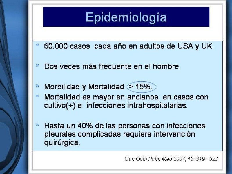 Diapositiva 2 de Empiema Pleural