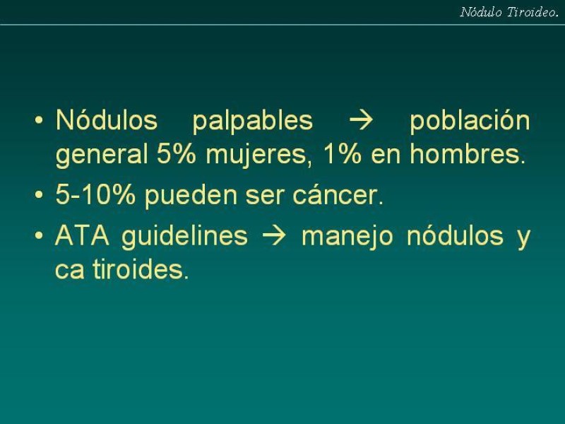 Diapositiva 1 de Nódulo Tiroideo