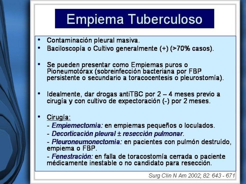 Diapositiva 46 de Empiema Pleural
