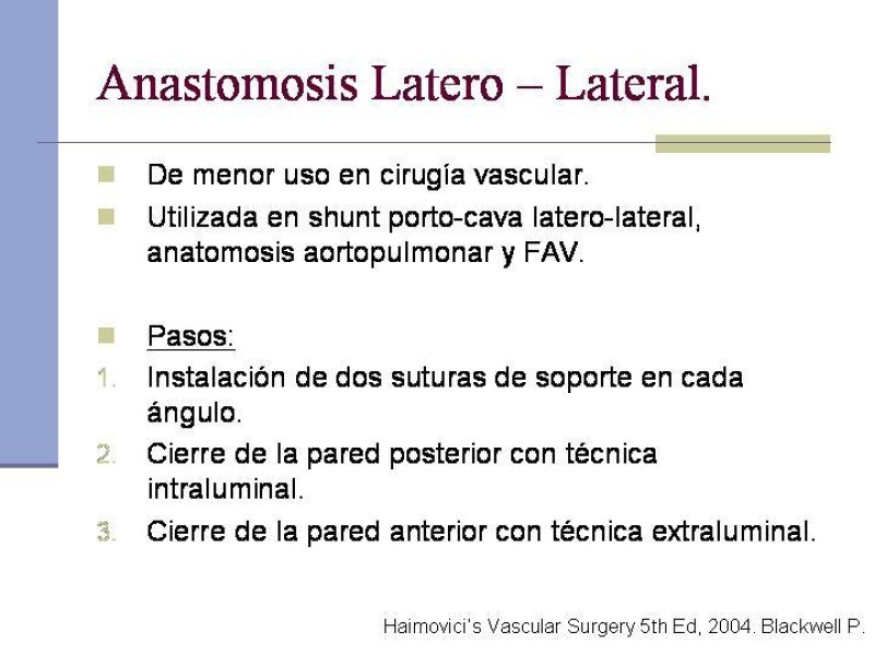 Diapositiva 27 de Reparación y Anastomosis Vasculares