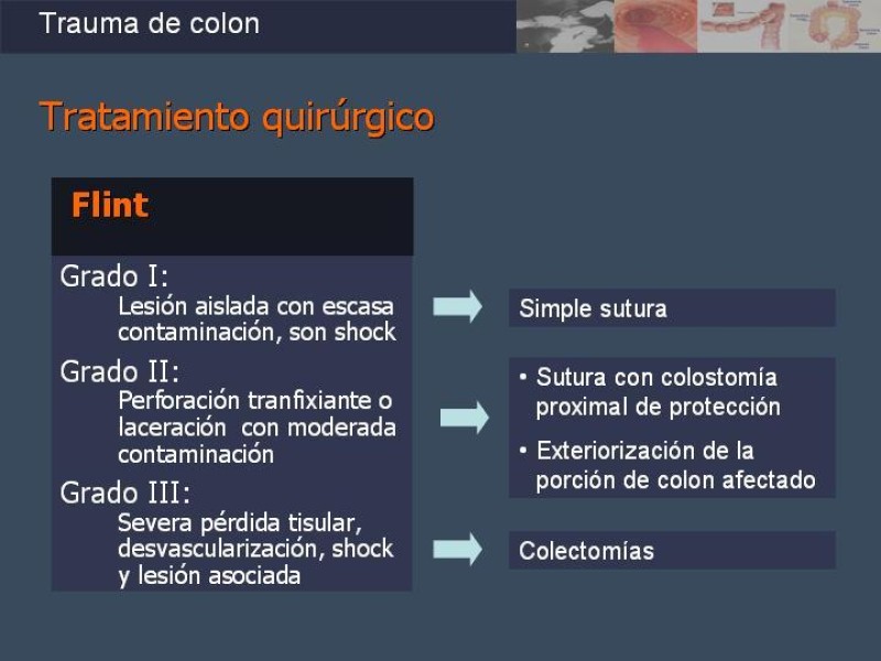 Diapositiva 14 de Trauma de Colon