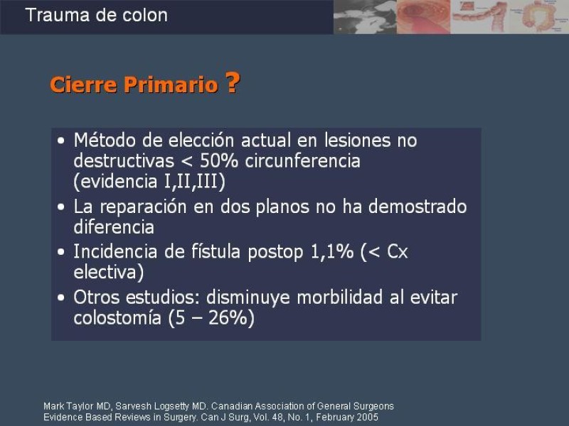 Diapositiva 15 de Trauma de Colon