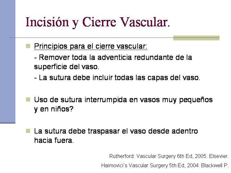 Diapositiva 14 de Reparación y Anastomosis Vasculares
