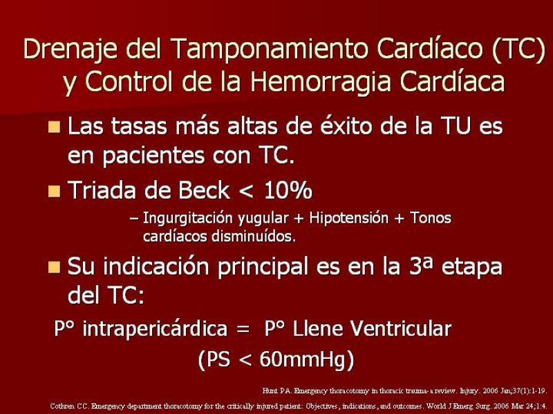 Diapositiva 9 de Toracotomía de Urgencia