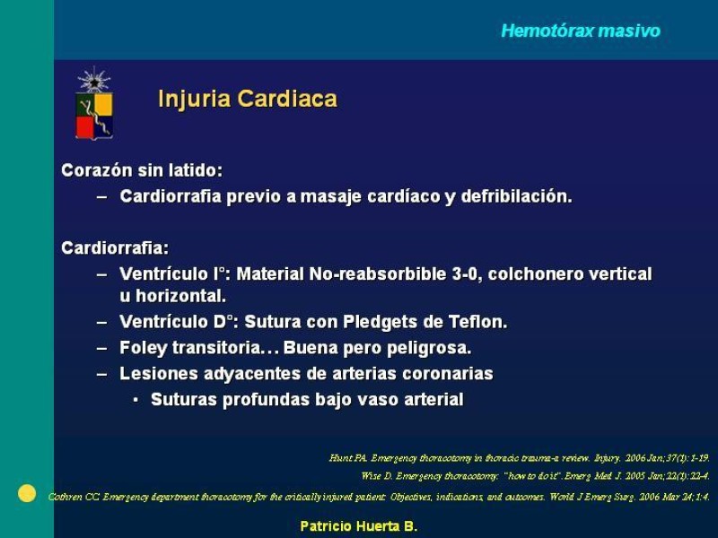 Diapositiva 21 de Hemotórax Masivo