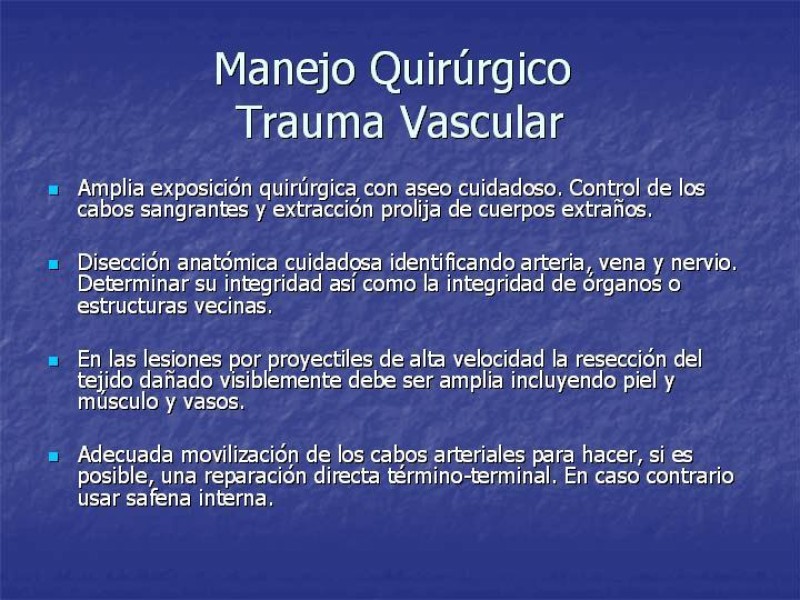 Diapositiva 6 de Abordaje Quirúrgico Vasculares