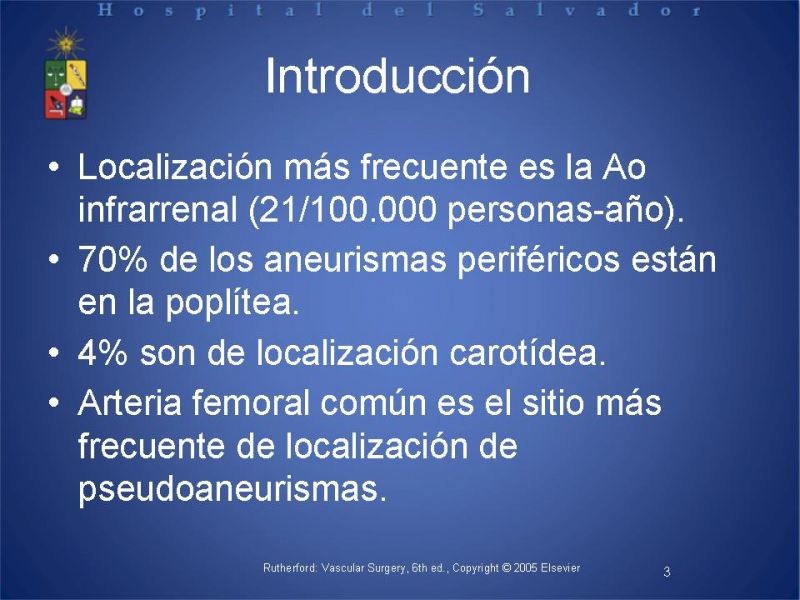 Diapositiva 2 de Aneurismas periféricos