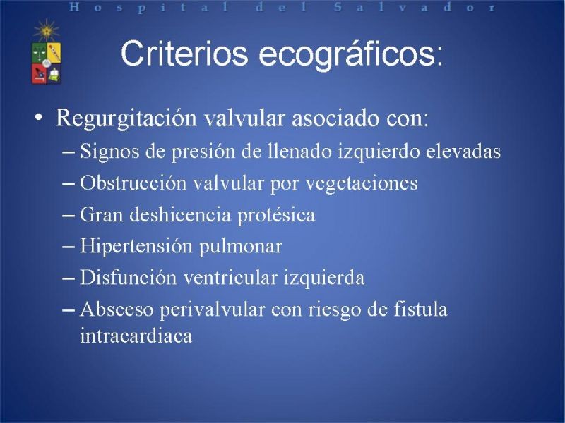 Diapositiva 12 de Cirugía en Endocarditis Infecciosa