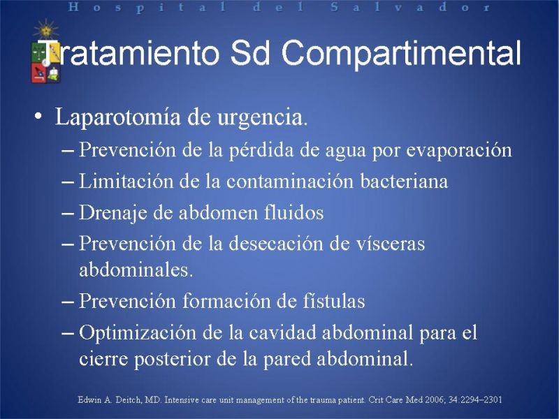 Diapositiva 14 de Trauma Abdominal: Damage Control.