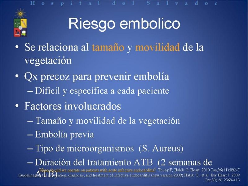 Diapositiva 17 de Cirugía en Endocarditis Infecciosa