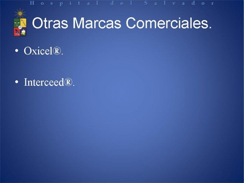 Diapositiva 14 de Hemostasia Hepática: "Surgicel®".
