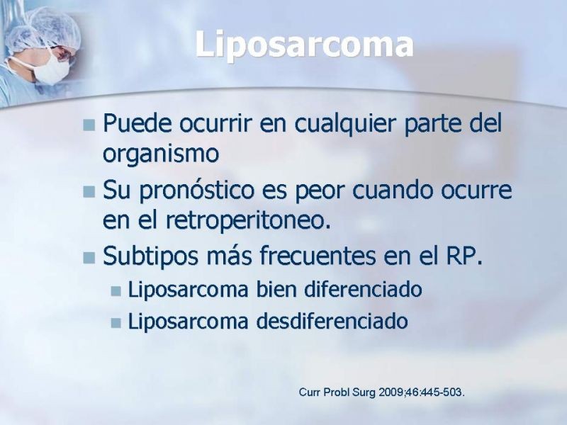 Diapositiva 11 de Sarcomas Retroperitoneales
