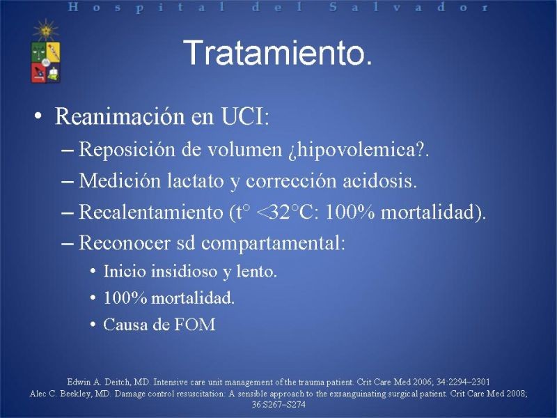 Diapositiva 13 de Trauma Abdominal: Damage Control.