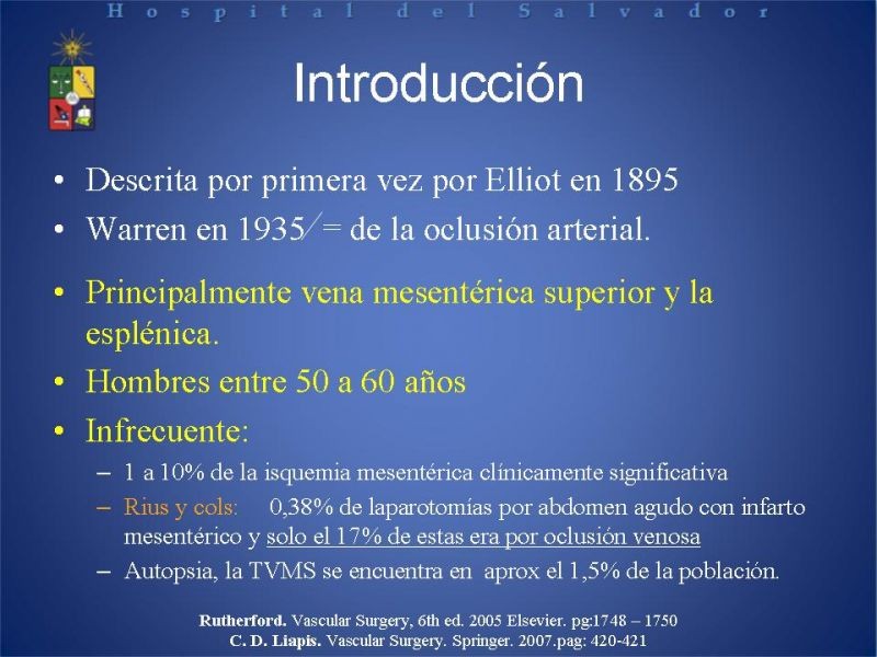 Diapositiva 1 de Trombosis Venosa Mesentérica
