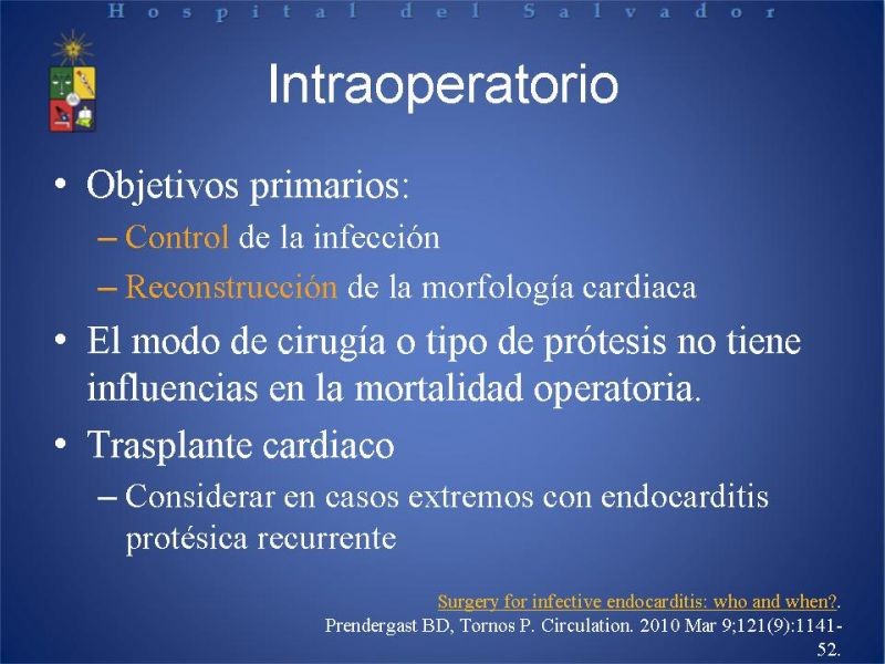 Diapositiva 25 de Cirugía en Endocarditis Infecciosa