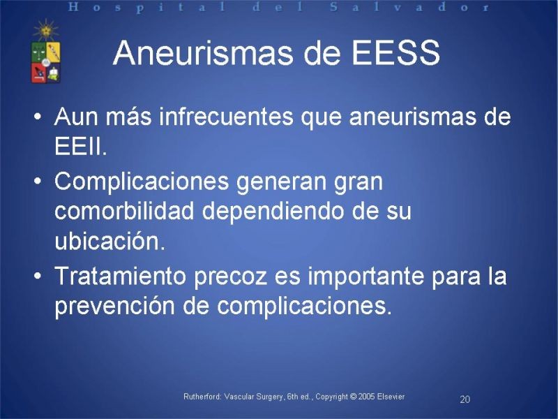 Diapositiva 19 de Aneurismas periféricos