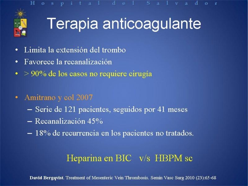 Diapositiva 18 de Trombosis Venosa Mesentérica