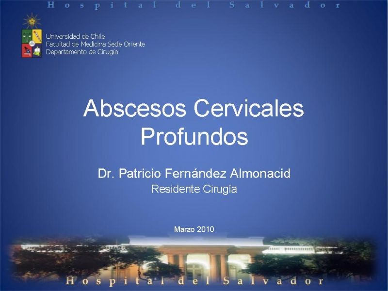 Diapositiva 32 de Abscesos Cervicales Profundos