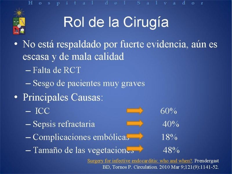 Diapositiva 5 de Cirugía en Endocarditis Infecciosa