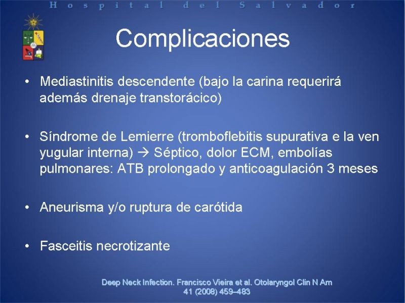 Diapositiva 30 de Abscesos Cervicales Profundos