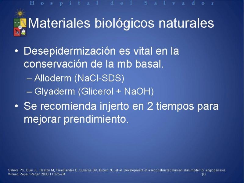 Diapositiva 9 de Sustitutos Dérmicos