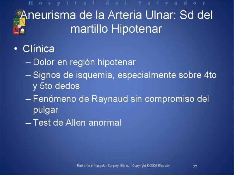 Diapositiva 26 de Aneurismas periféricos