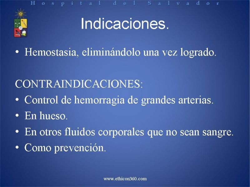 Diapositiva 3 de Hemostasia Hepática: "Surgicel®".