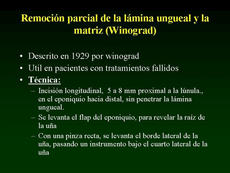 Diapositiva 13 de Técnica de la Onicectomía