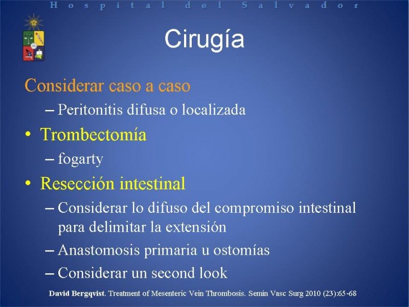 Diapositiva 22 de Trombosis Venosa Mesentérica