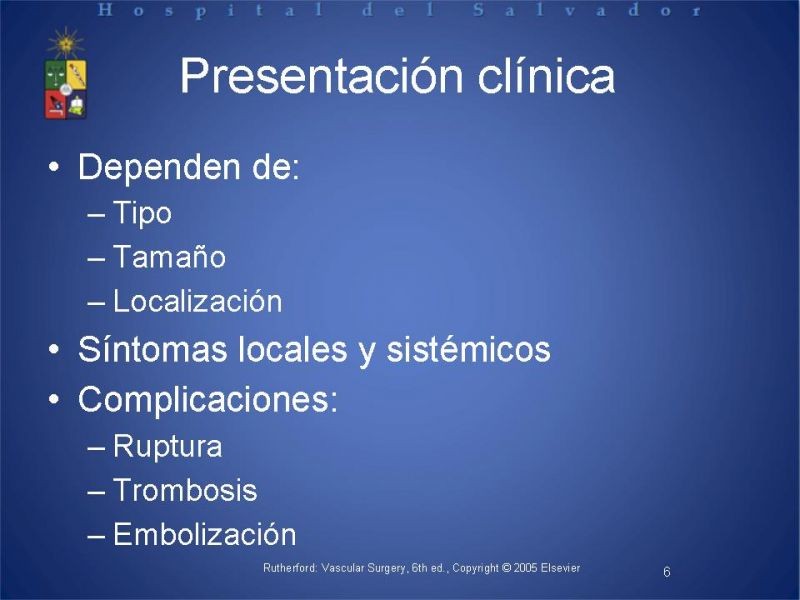 Diapositiva 5 de Aneurismas periféricos