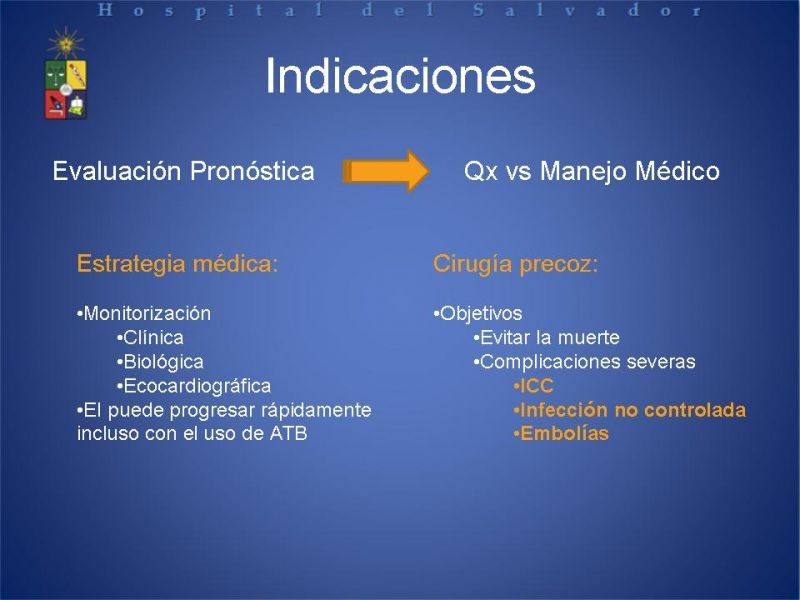 Diapositiva 9 de Cirugía en Endocarditis Infecciosa