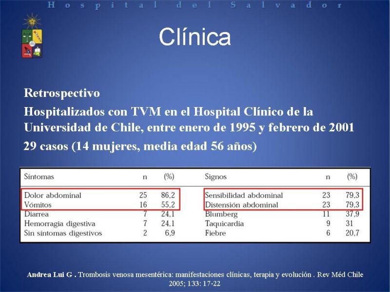 Diapositiva 6 de Trombosis Venosa Mesentérica
