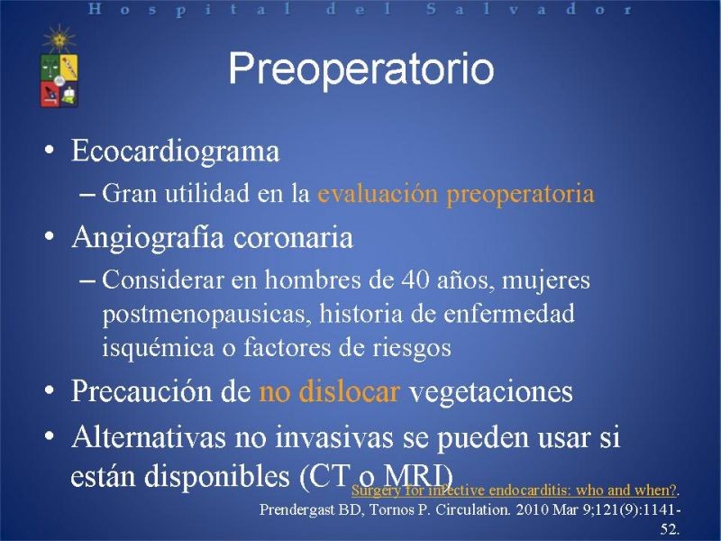 Diapositiva 23 de Cirugía en Endocarditis Infecciosa