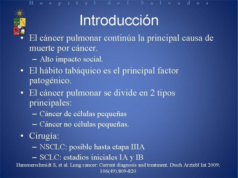 Diapositiva 1 de Cáncer Pulmonar