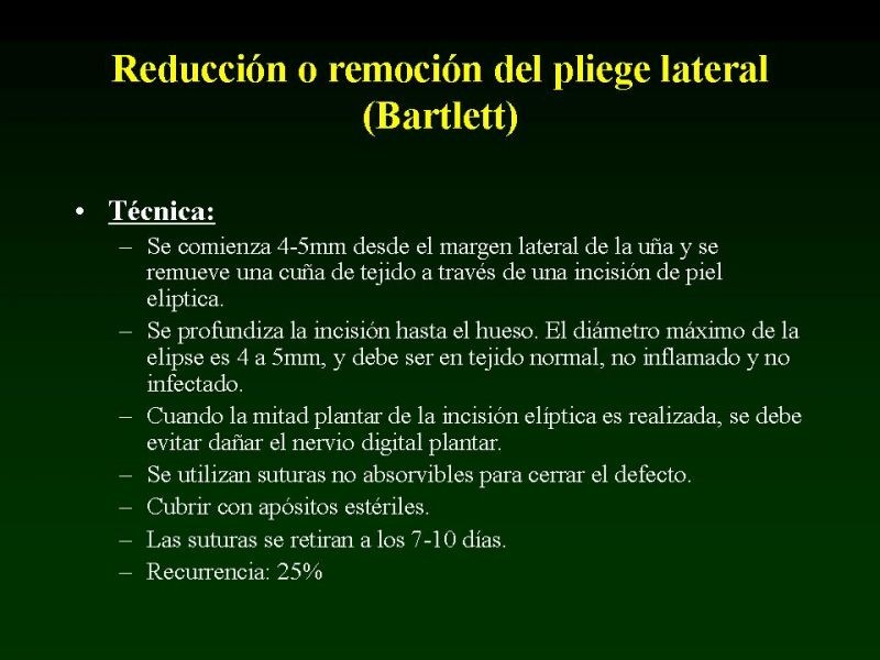 Diapositiva 22 de Técnica de la Onicectomía