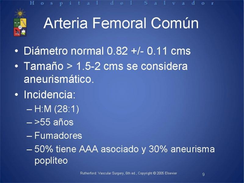 Diapositiva 8 de Aneurismas periféricos