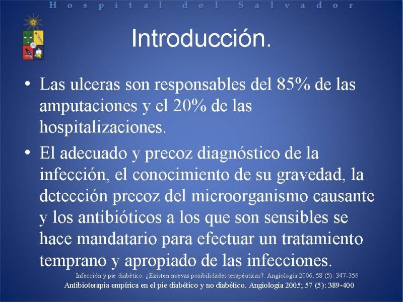 Diapositiva 2 de Uso de Antibióticos en el Pie Diabético.