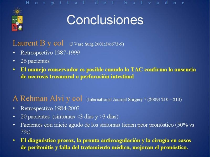Diapositiva 25 de Trombosis Venosa Mesentérica