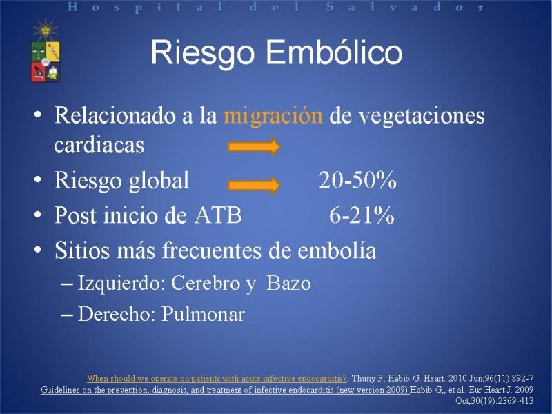 Diapositiva 16 de Cirugía en Endocarditis Infecciosa